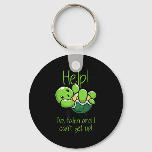 Help I've Fallen And I Can't Get Up Turtle Lovers  Keychain