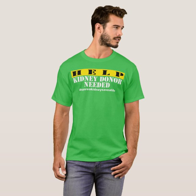 Help Kidney Needed - Mens Dark T-Shirt (Front Full)