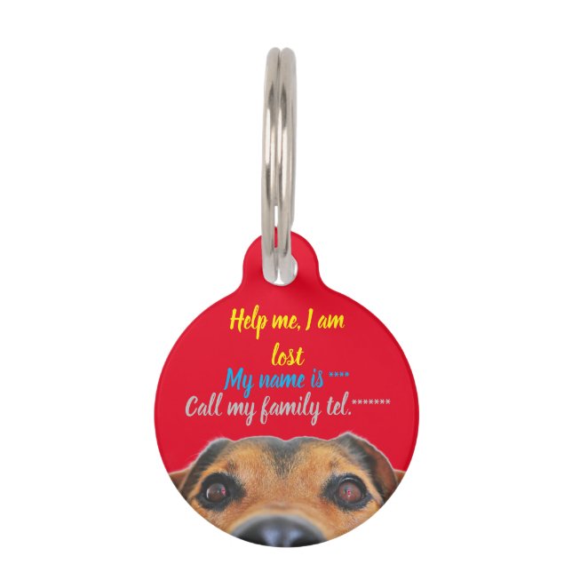 Help me I am lost Pet Tag (Front)