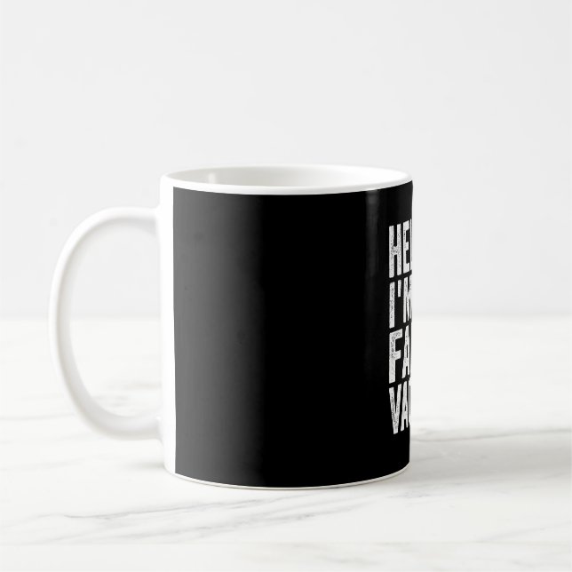Help me i'm on a family vacation performance  coffee mug (Left)