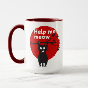 Help Me Meow cat Tea mug