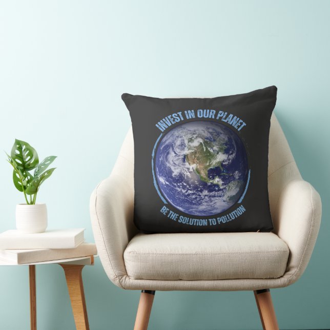Help Our Planet Throw Pillow (Chair)