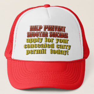 HELP PREVENT SHOOTER SUICIDES TRUCKER HAT
