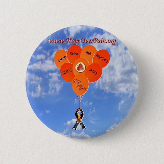 Help Solve the Mystery CRPS RSD Balloons Button (Front)