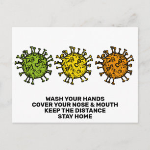 Help Stop Corona Virus Covid19 Safety Postcard