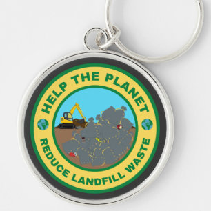 Help the planet reduce landfill waste keychain