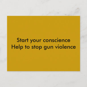 Help to stop gun violence postcard