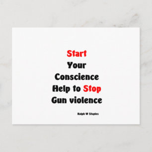 Help to stop gun violence postcard
