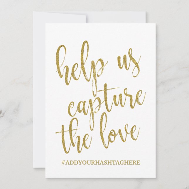 Help us Capture the Love Affordable Sign (Front)