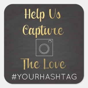 Help Us Capture The Love Hashtag Stickers