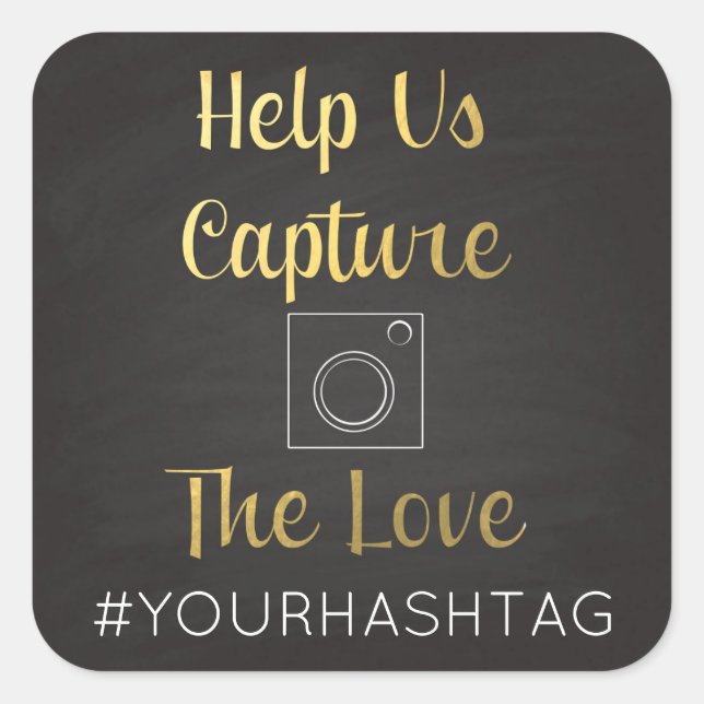 Help Us Capture The Love Hashtag Stickers (Front)