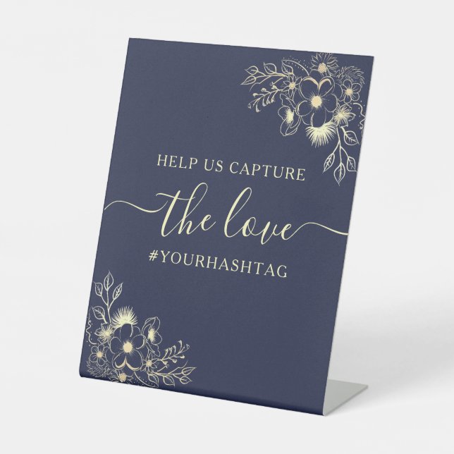Help Us Capture The Love Wedding Pedestal Sign (Front)