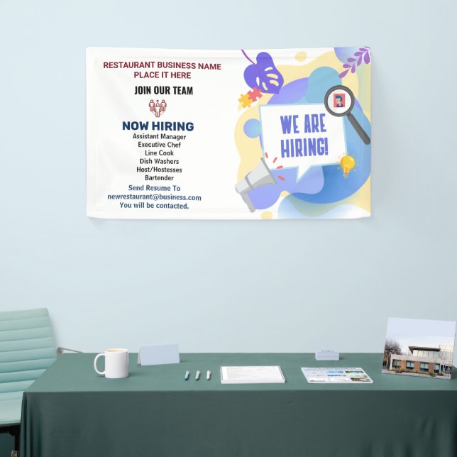 Help Wanted Business Now Hiring Employees Custom Banner (Tradeshow)