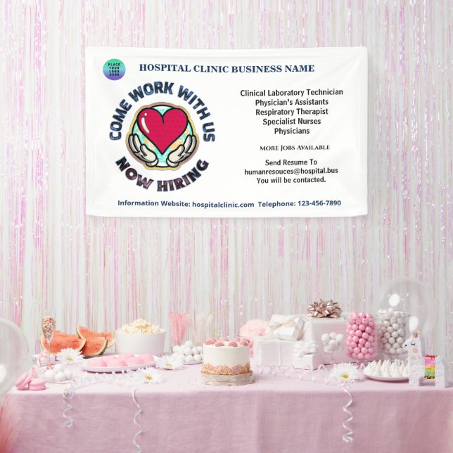 Help Wanted Business Now Hiring Personalize    Banner (Party)