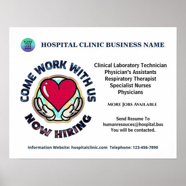 Help Wanted Business Now Hiring Personalize   Poster (Front)