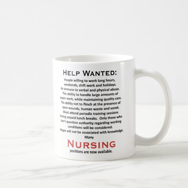 Help Wanted Coffee Mug (Right)