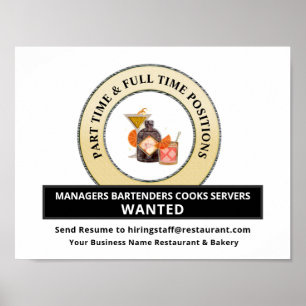 Help Wanted Jobs Hiring Personalize Poster
