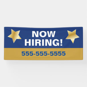 Help Wanted, Now Hiring Employment  Banner