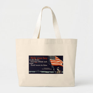 Help Your Boy Large Tote Bag