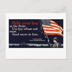 Help Your Boy Postcard