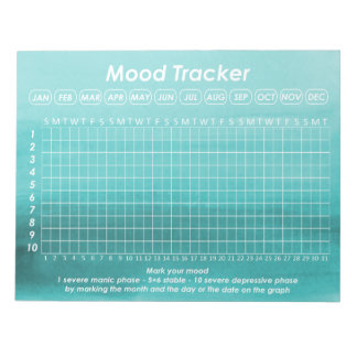 Helpful Mood Tracker For Bipolar Disorder Symptoms Notepad
