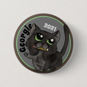 Helpful Study Cat Custom 2 Inch Round Button