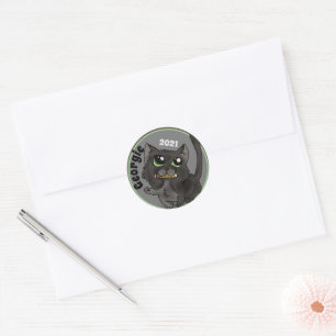 Helpful Study Cat Custom Classic Round Sticker