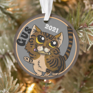 Helpful Study Cat Custom   Ornament