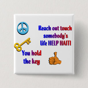 Helping HAITI_ 2 Inch Square Button