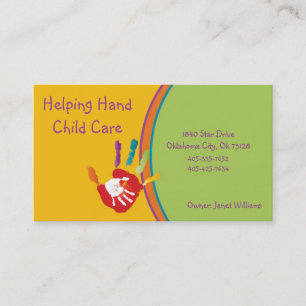 Helping Hand Child Care Business Card