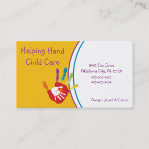 Helping Hand Child Care Business Card