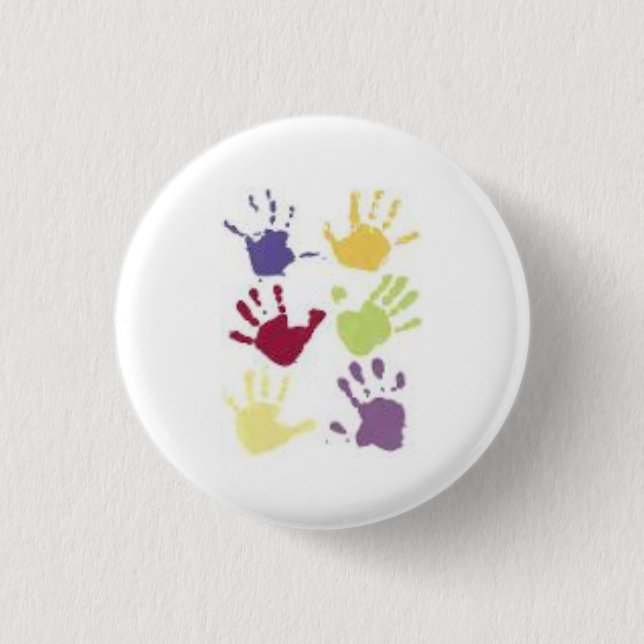 Helping Hands 1 Inch Round Button (Front)