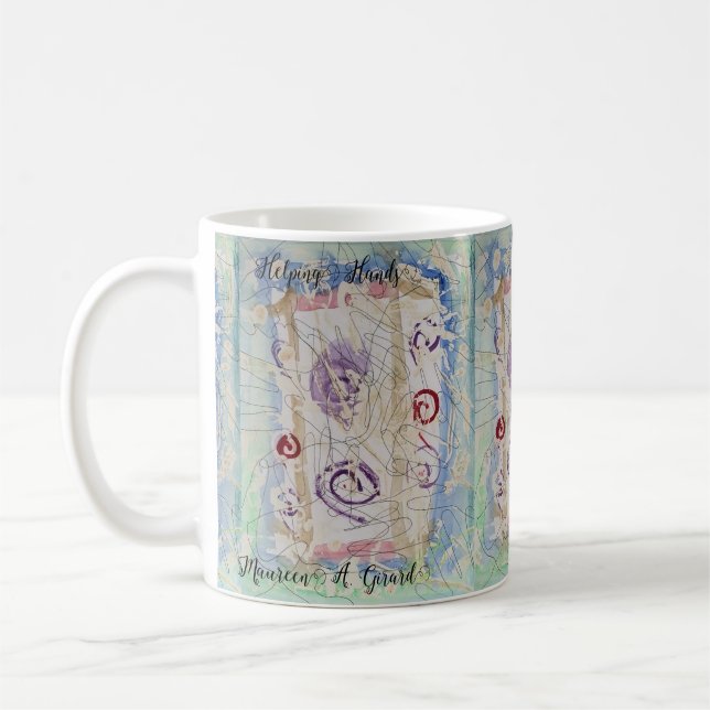 Helping Hands Healing Maureen Girard Art Coffee Mug (Left)