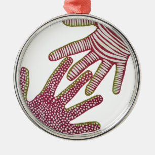 Helping Hands Metal Ornament