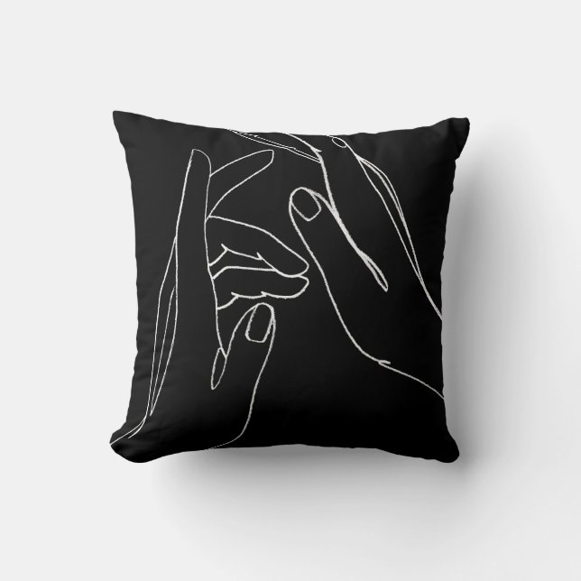 Helping Hands Throw Pillow (Front)
