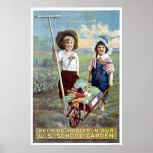 Helping Hoover in our U.S. School Garden Poster