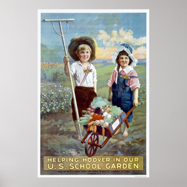 Helping Hoover in our U.S. School Garden Poster (Front)