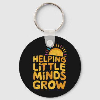 Helping Little Minds Grow Teacher Wildflower Ck To Keychain