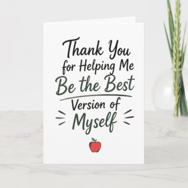 Helping Me Be the Best Version of Myself Card (Front)