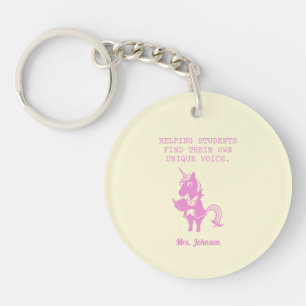 Helping Students Find Their Unique Voice English Keychain
