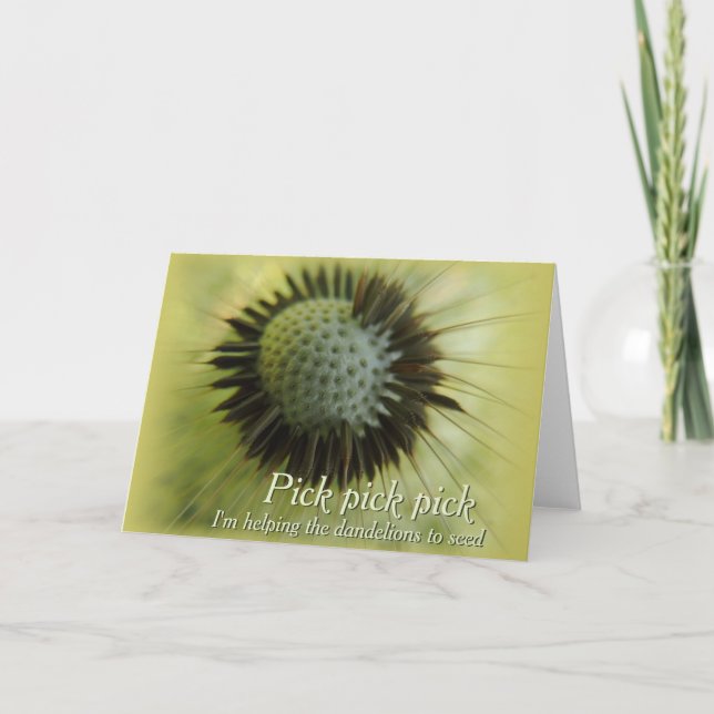 Helping the dandelions CC0501 Greeting Card (Front)