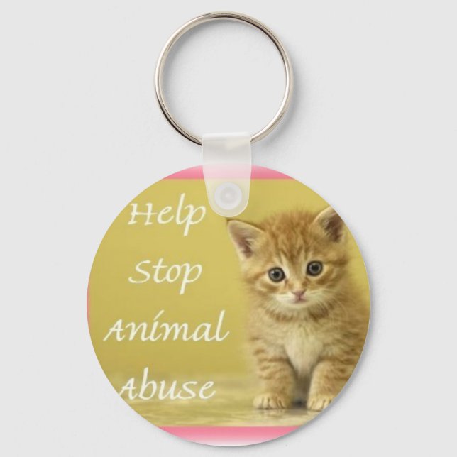 helpstopanimalabuse keychain (Front)
