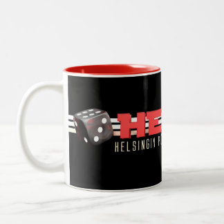 Helsingin pöytäroolipelaajien virallinen kahvimuki Two-Tone coffee mug