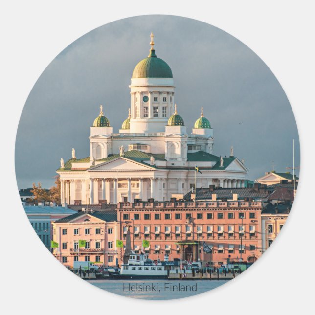 Helsinki Cathedral, Finland Classic Round Sticker (Front)