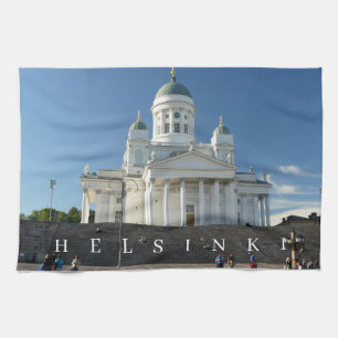 Helsinki Cathedral view tea towel