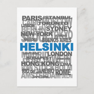 HELSINKI et d'autres villes carte postale