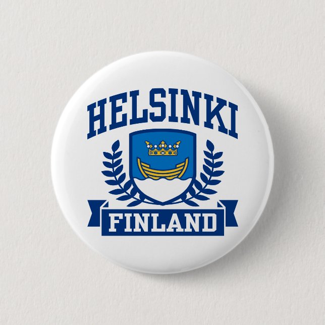 Helsinki Finland 2 Inch Round Button (Front)