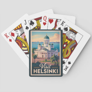 Helsinki Finland Cathedral Travel Art Vintage Playing Cards