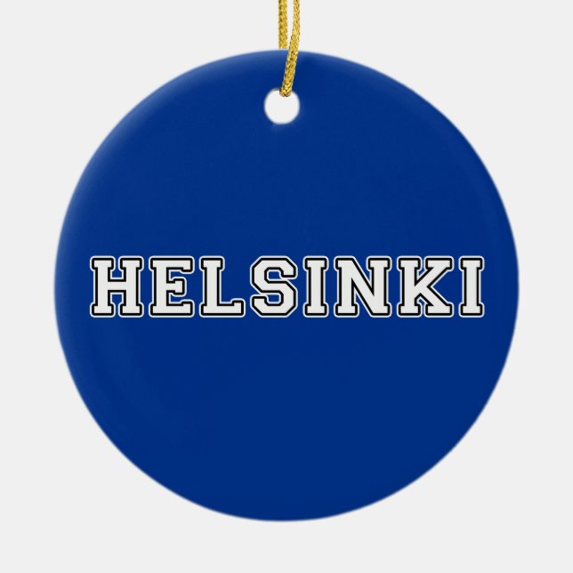 Helsinki Finland Ceramic Ornament (Front)