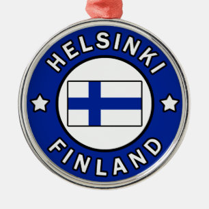 Helsinki Finland Metal Ornament